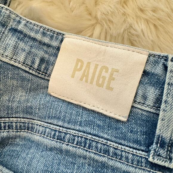 Paige Hoxton Slim Aloha Destructed Jeans 24 Frayed - Picture 6 of 16